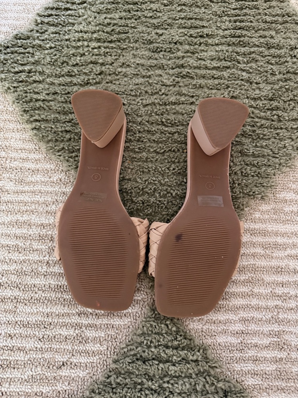Steve Madden Beige Braided Slide Mules - Picture 3 of 3